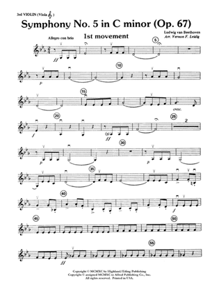 Beethoven's Symphony No. 5, 1st Movement: 3rd Violin (Viola [TC])