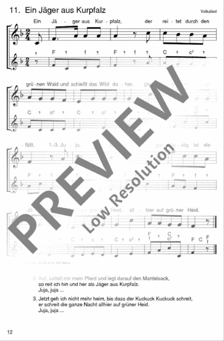 Die schönsten Volks- und Kinderlieder Accordion scores gallery preview page 13