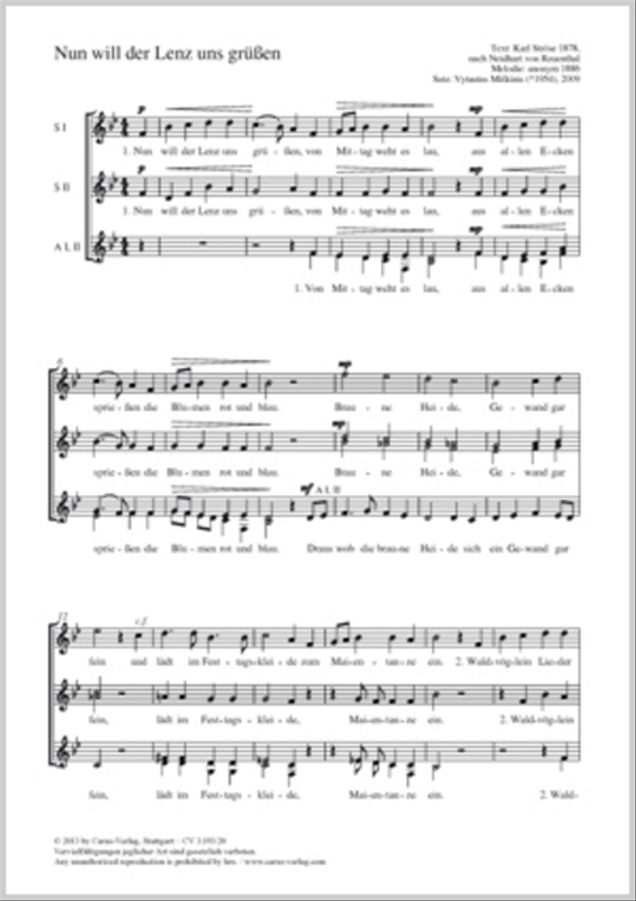 Nun will der Lenz uns grussen SSAA scores gallery preview page 1