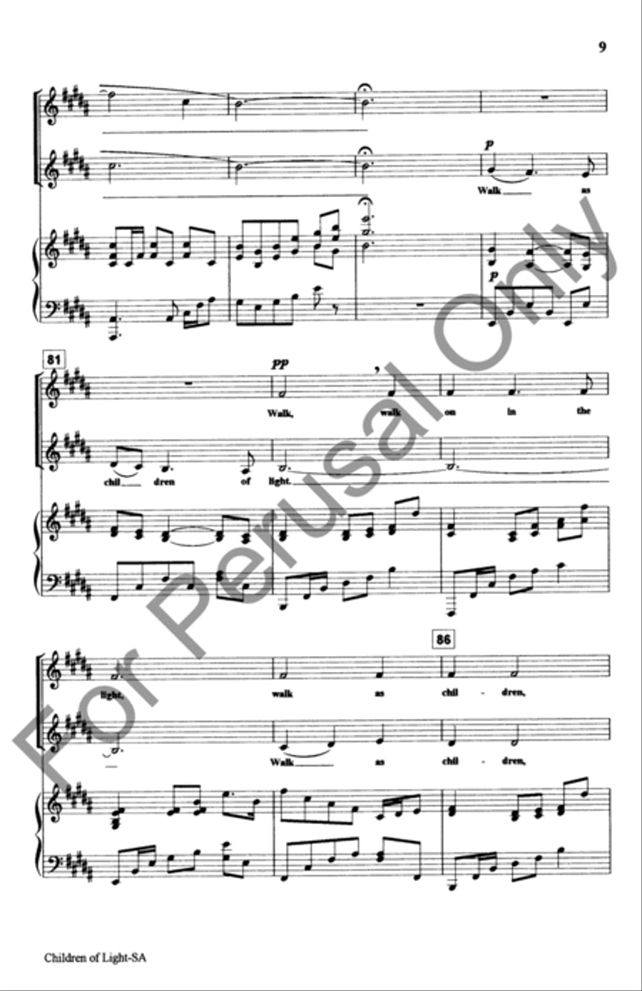 Children of Light (Choral Score) SA scores gallery preview page 8