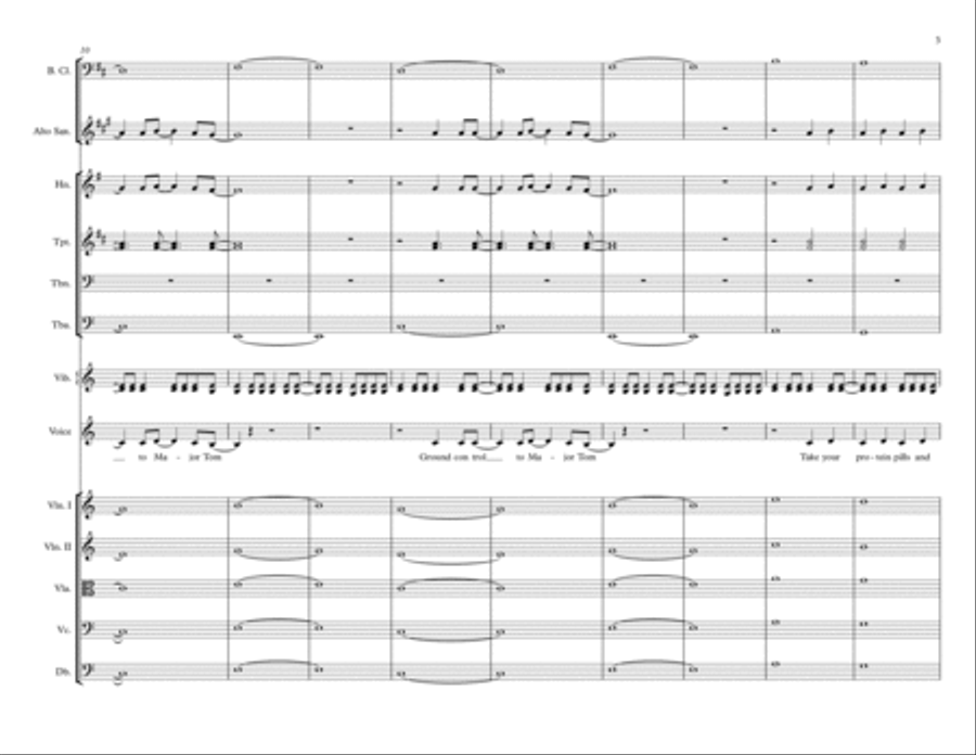 Space Oddity Large Ensemble scores gallery preview page 3
