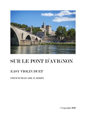 Sur le pont d'Avignon (Easy violin duet)