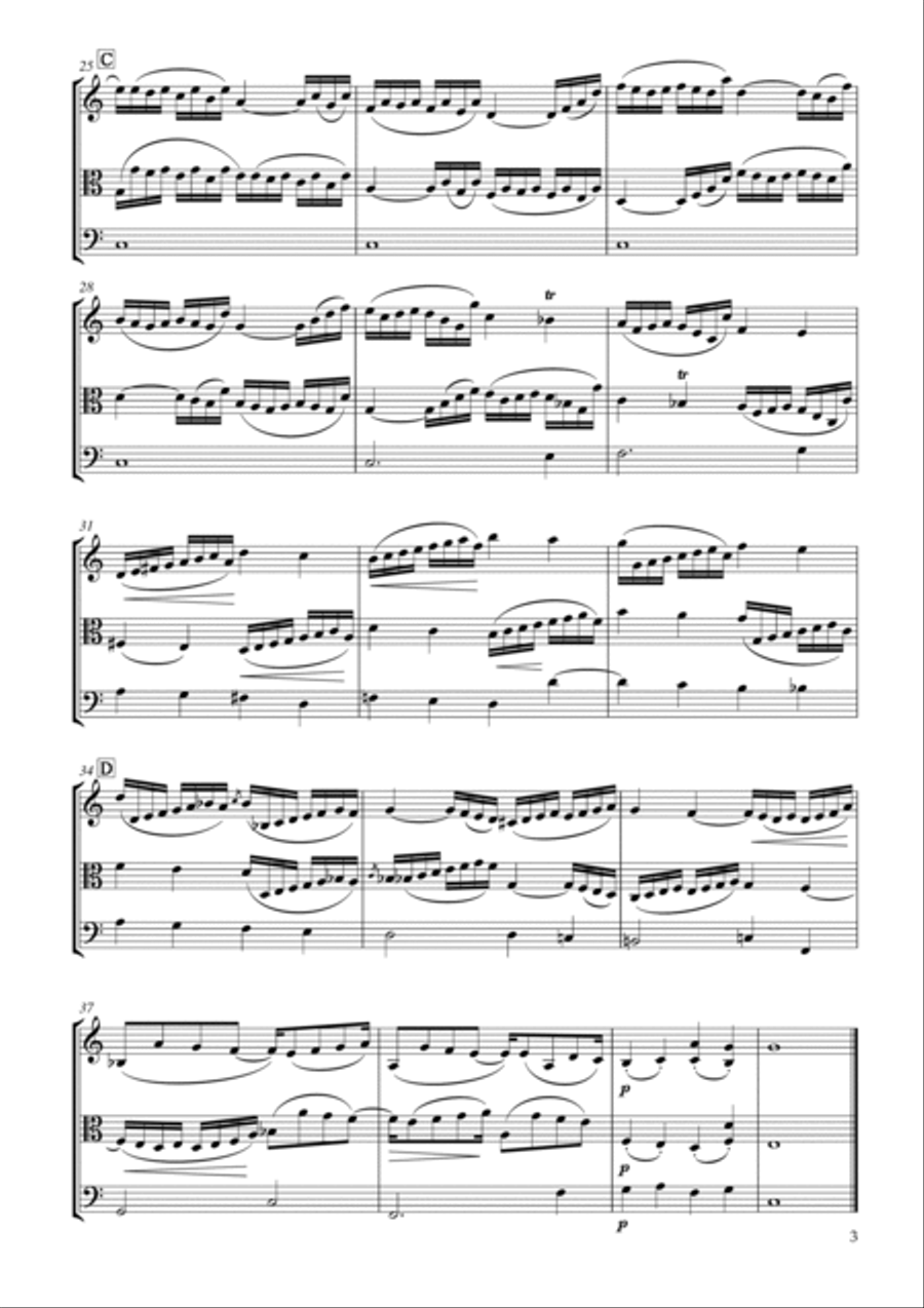 Six Etudes in Canonic Form Op.56 No.1 for String Trio String Trio scores gallery preview page 3