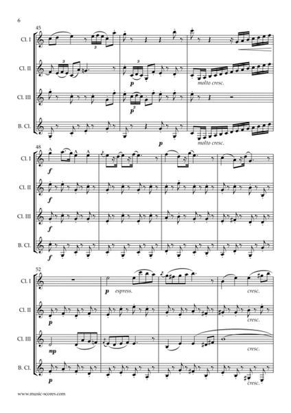 The Toreador Song from Carmen - (long version) - 3 Clarinets, Bass Clarinet image number null