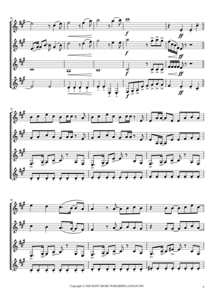 Demon Slayer OP 1】【Gurenge】 Sheet music for Piano, Oboe, Clarinet in  b-flat, Guitar & more instruments (Mixed Ensemble)