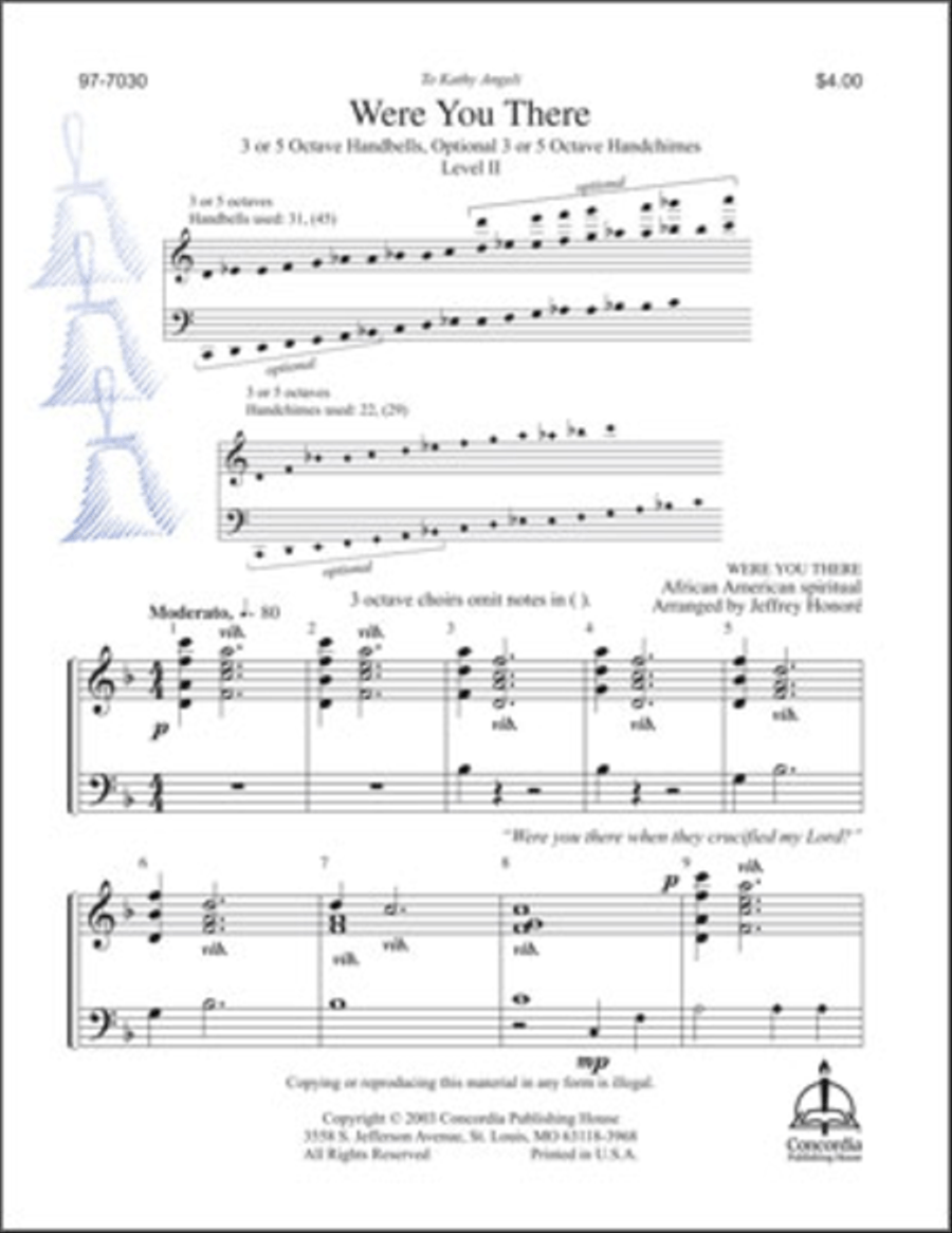 Were You There Handbell Choir scores gallery preview page 1