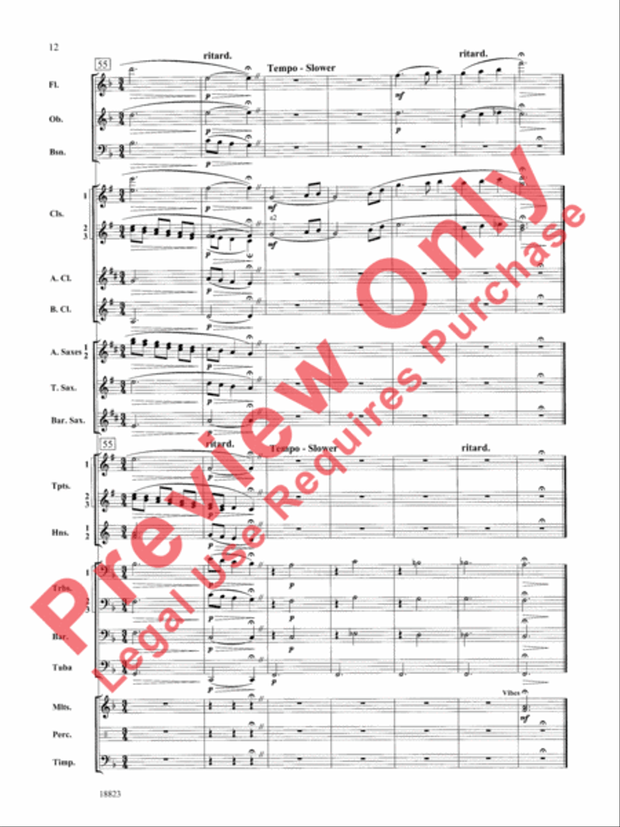 An Irish Ayre for Winds Concert Band scores gallery preview page 13