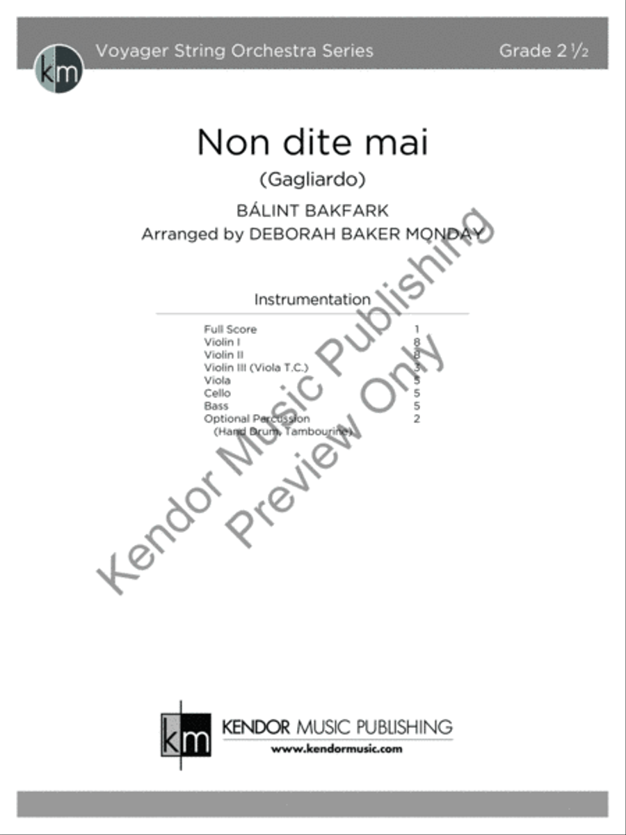 Non dite mai String Orchestra scores gallery preview page 2