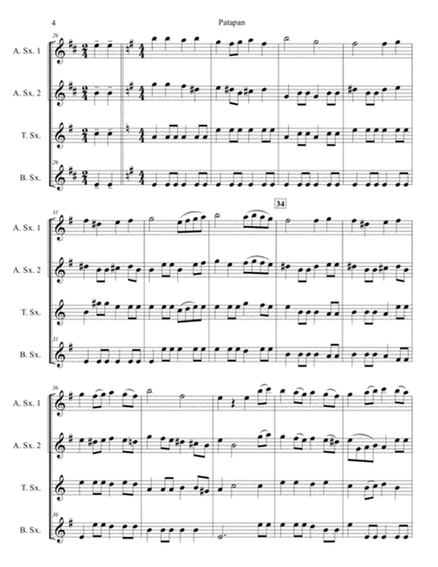 Patapan for Saxophone Quartet (SATB or AATB) image number null