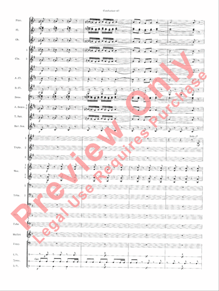 Carmen Suite Concert Band scores gallery preview page 49