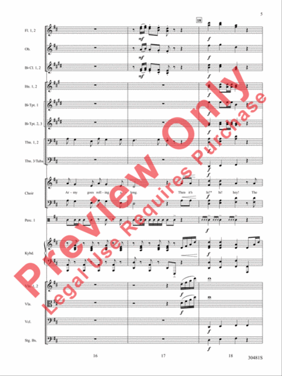 A Tribute to the Armed Services (A Medley) Choir scores gallery preview page 6