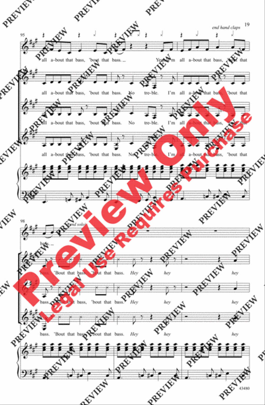 All About That Bass - SoundTrax CD (CD only) Choir scores gallery preview page 19