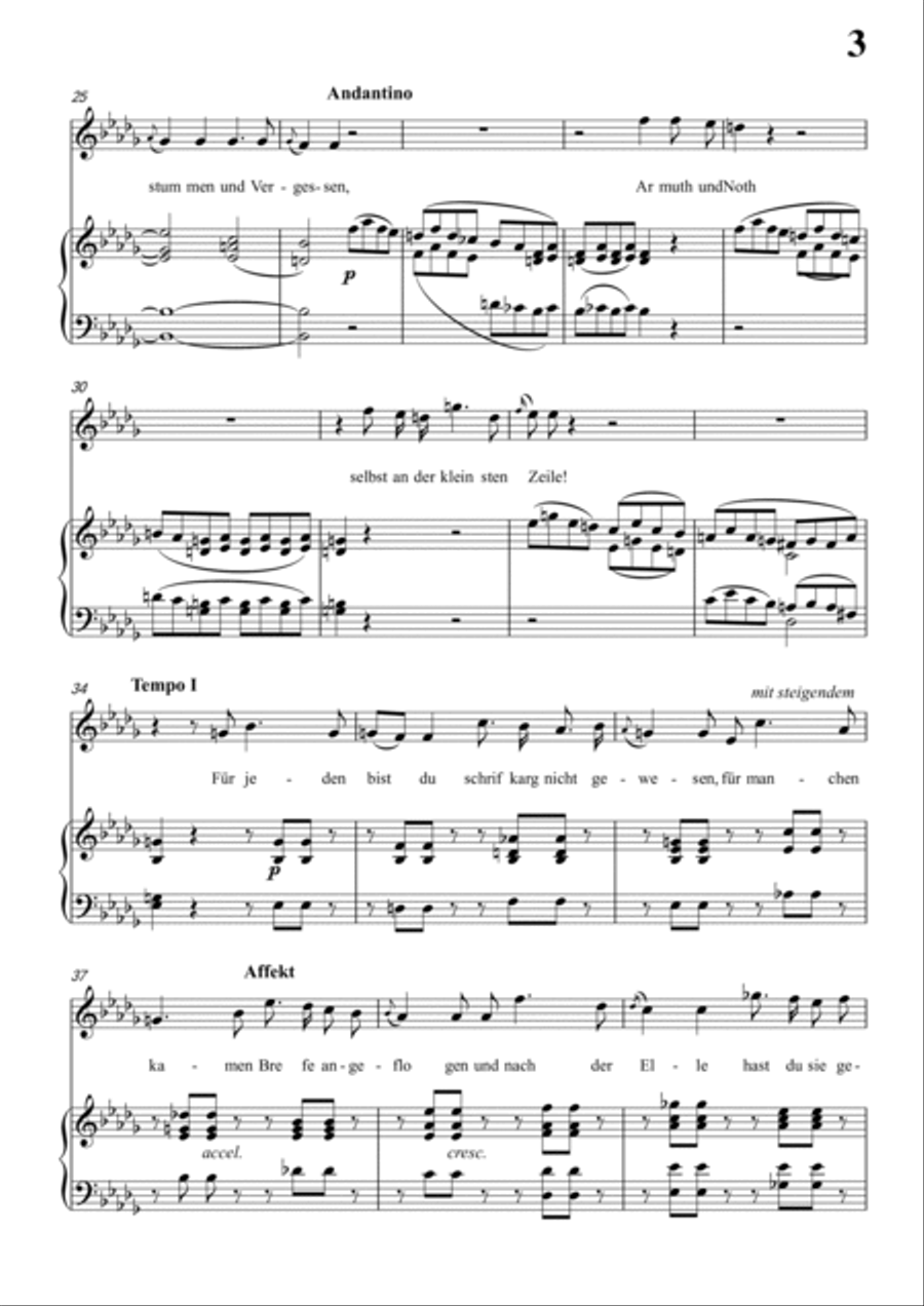 Schubert-Epistel(Herrn Joseph Spaun) in #F minor,D.749,for Vocal and Piano Voice scores gallery preview page 4
