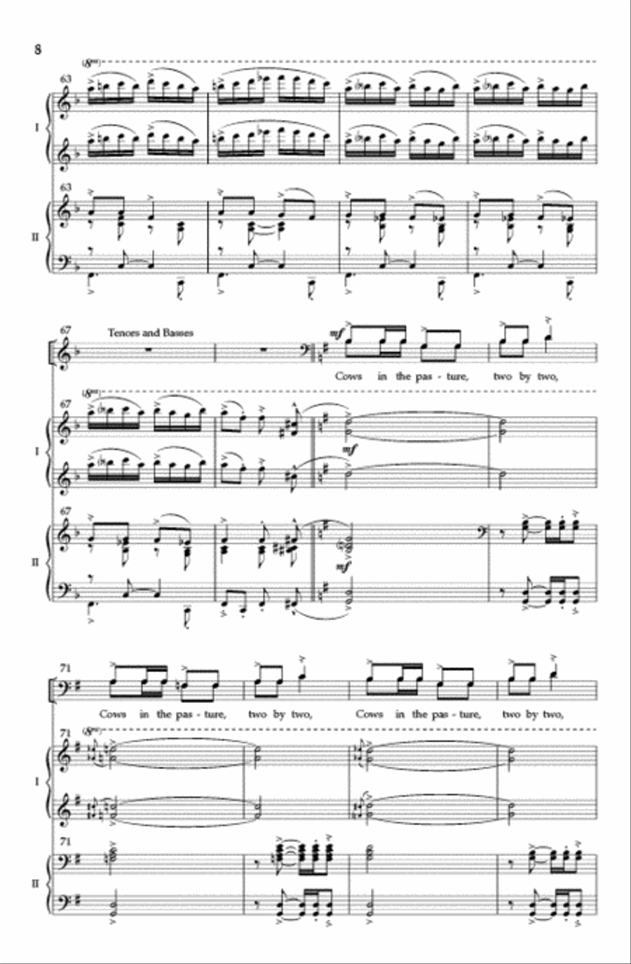 Skip to My Lou SSAATTBB scores gallery preview page 7