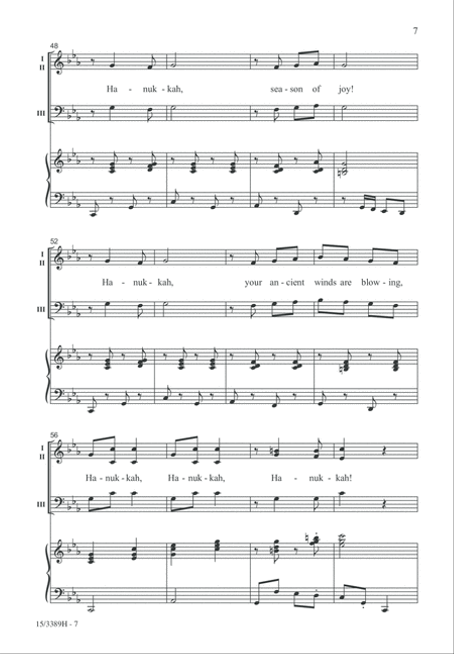 Hanukkah, Season of Joy! 3-Part scores gallery preview page 7