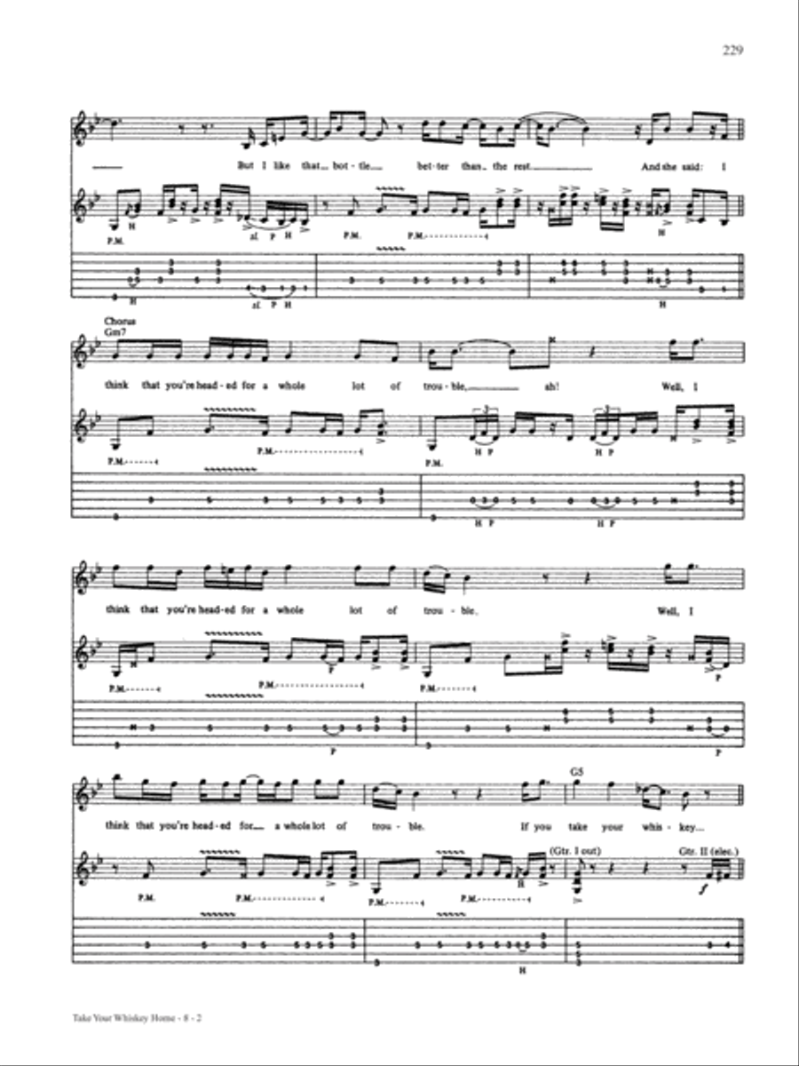 Take Your Whiskey Home Guitar Tablature scores gallery preview page 2