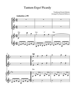 Tantum Ergo/ Picardy (for violin duet and piano accompaniment)