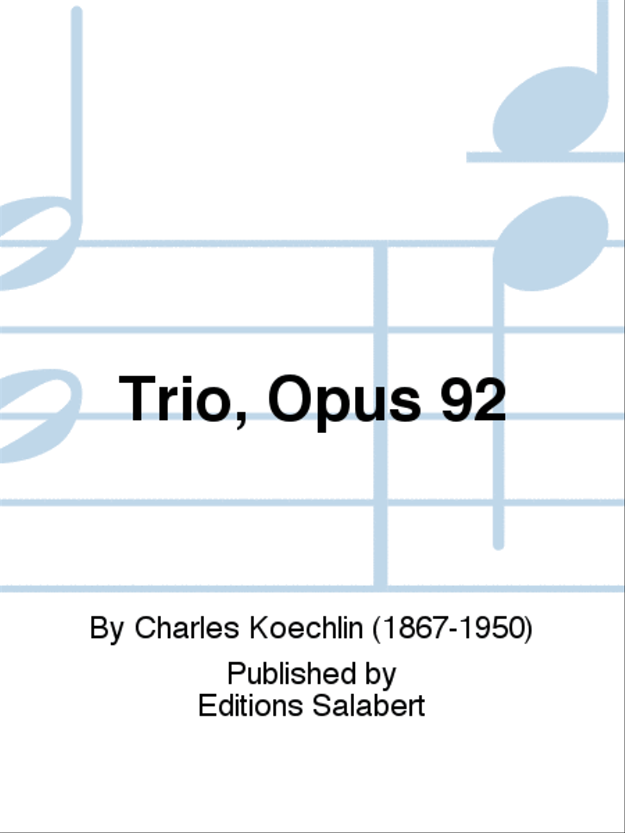 Trio Opus 92 Clarinet scores gallery preview page 1
