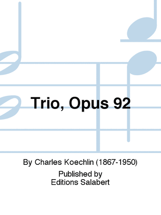 Book cover for Trio Opus 92
