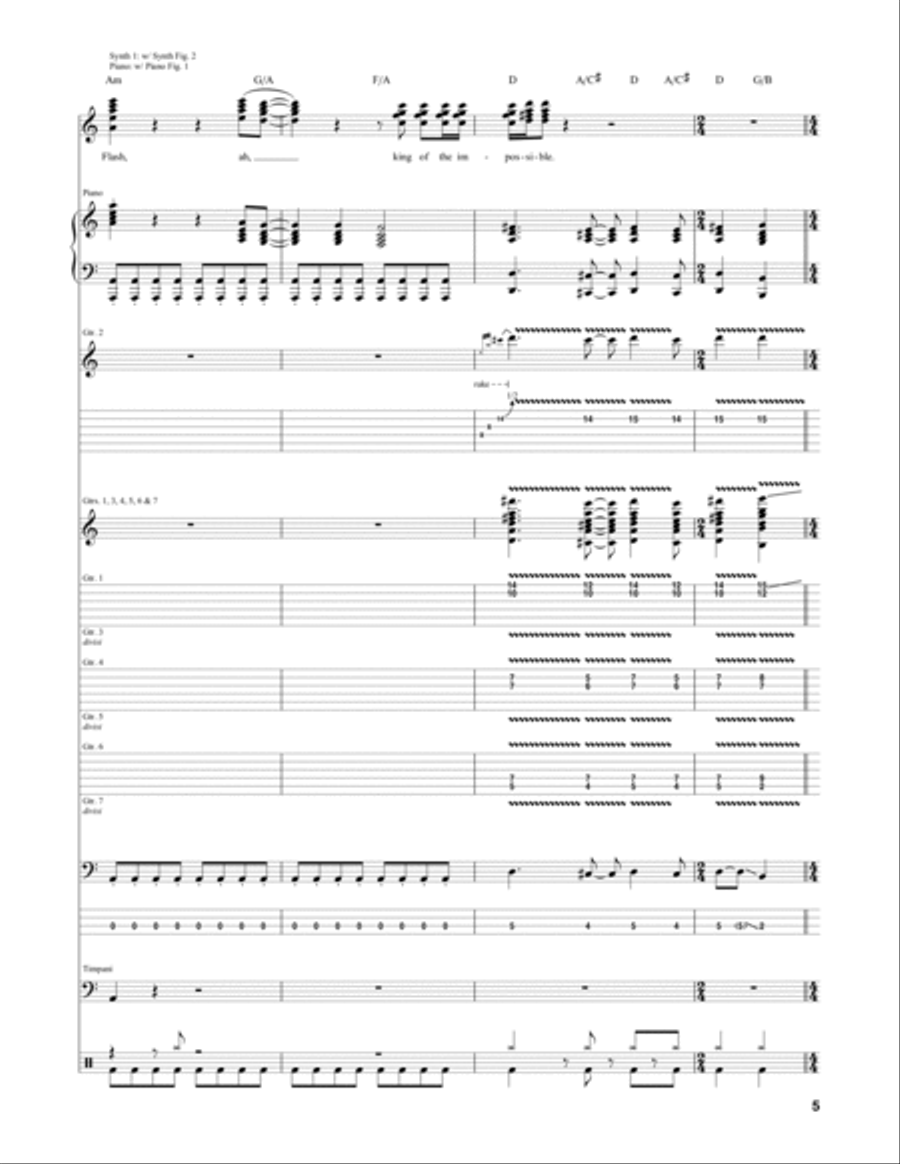 Flash's Theme Bass Voice scores gallery preview page 5