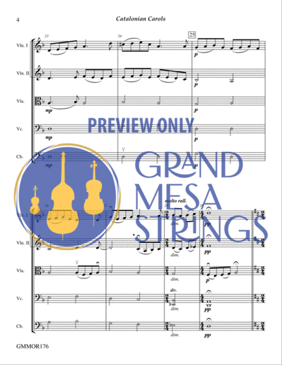 Catalonian Carols String Orchestra scores gallery preview page 5