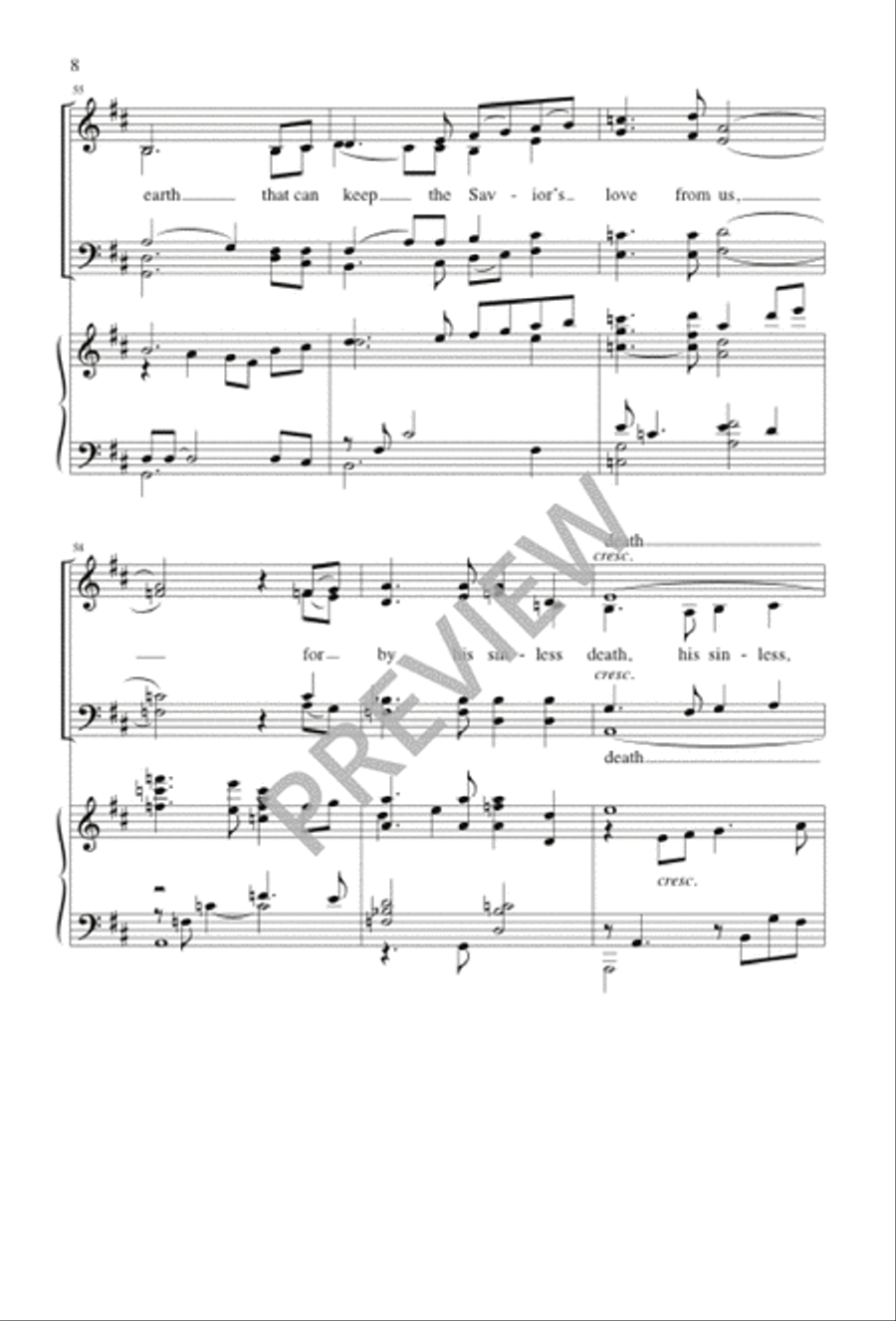 There Is Nothing Left to Fear 4-Part scores gallery preview page 8