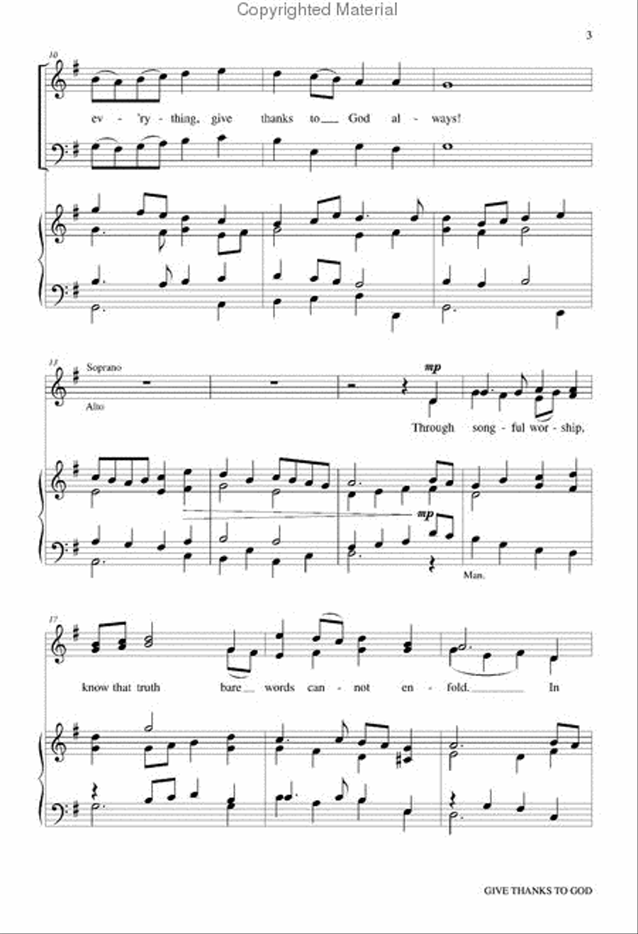 Give Thanks to God Give Thanks to God 4-Part scores gallery preview page 2