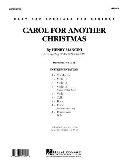 Carol For Another Christmas - Full Score