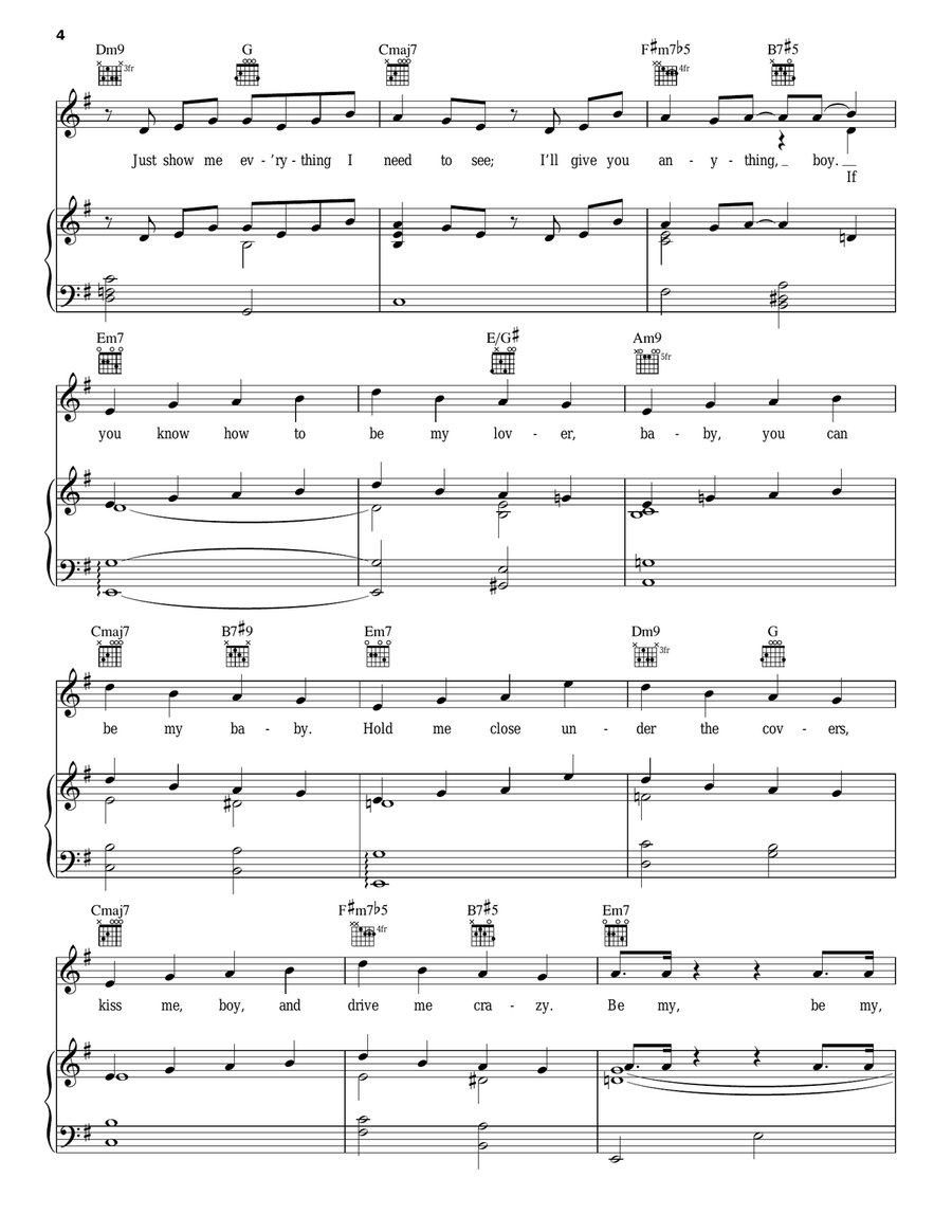 Be My Baby Piano, Vocal, Guitar scores gallery preview page 4