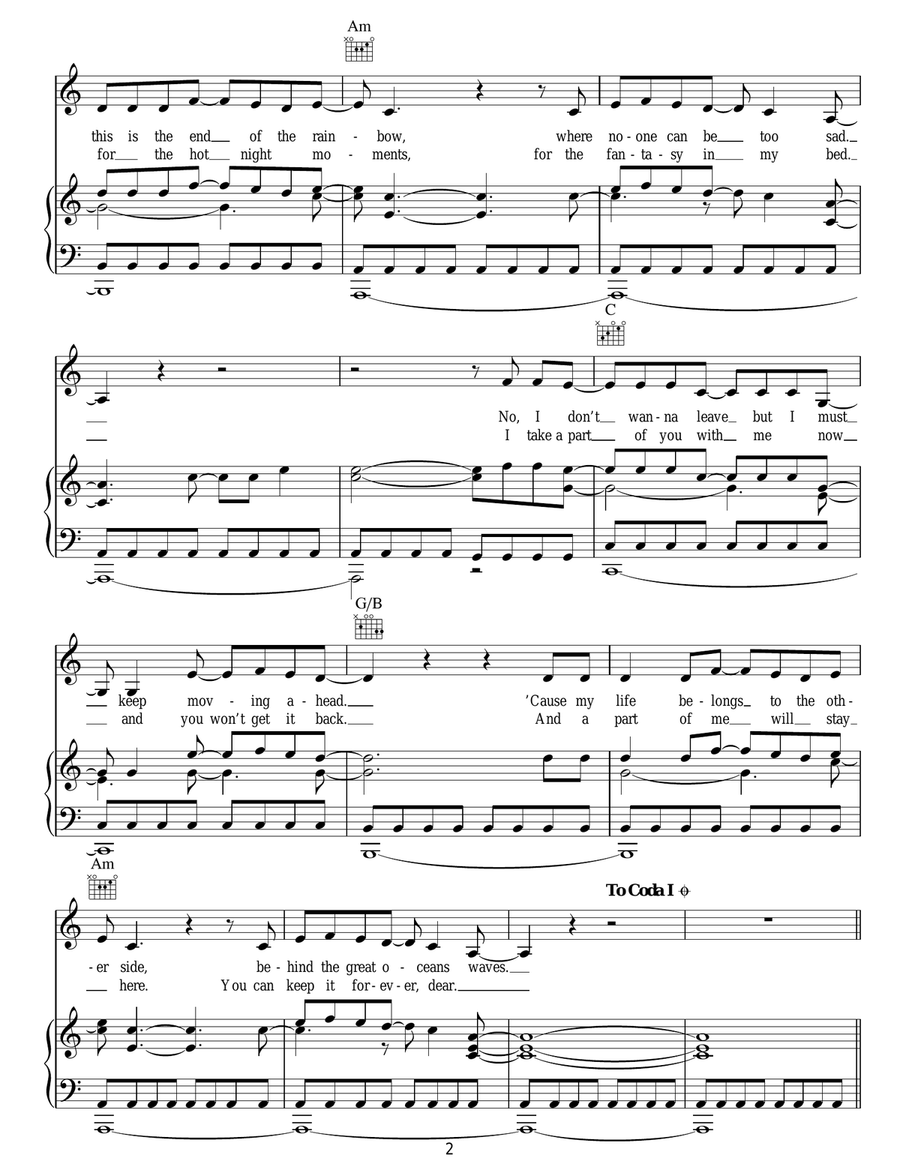 Hollywood Hills Hollywood Hills Piano, Vocal scores gallery preview page 2