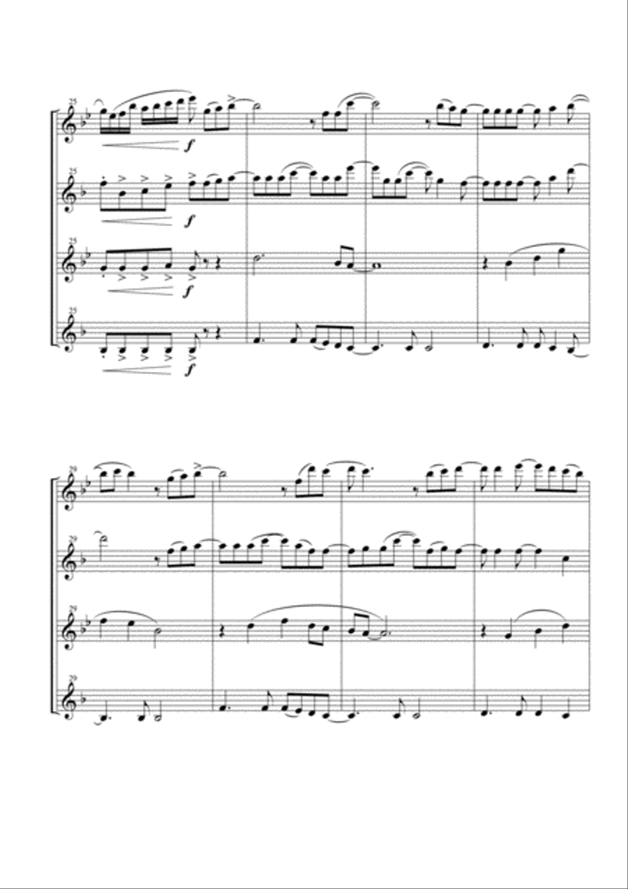 Let It Go (from Frozen) Woodwind Quartet scores gallery preview page 5