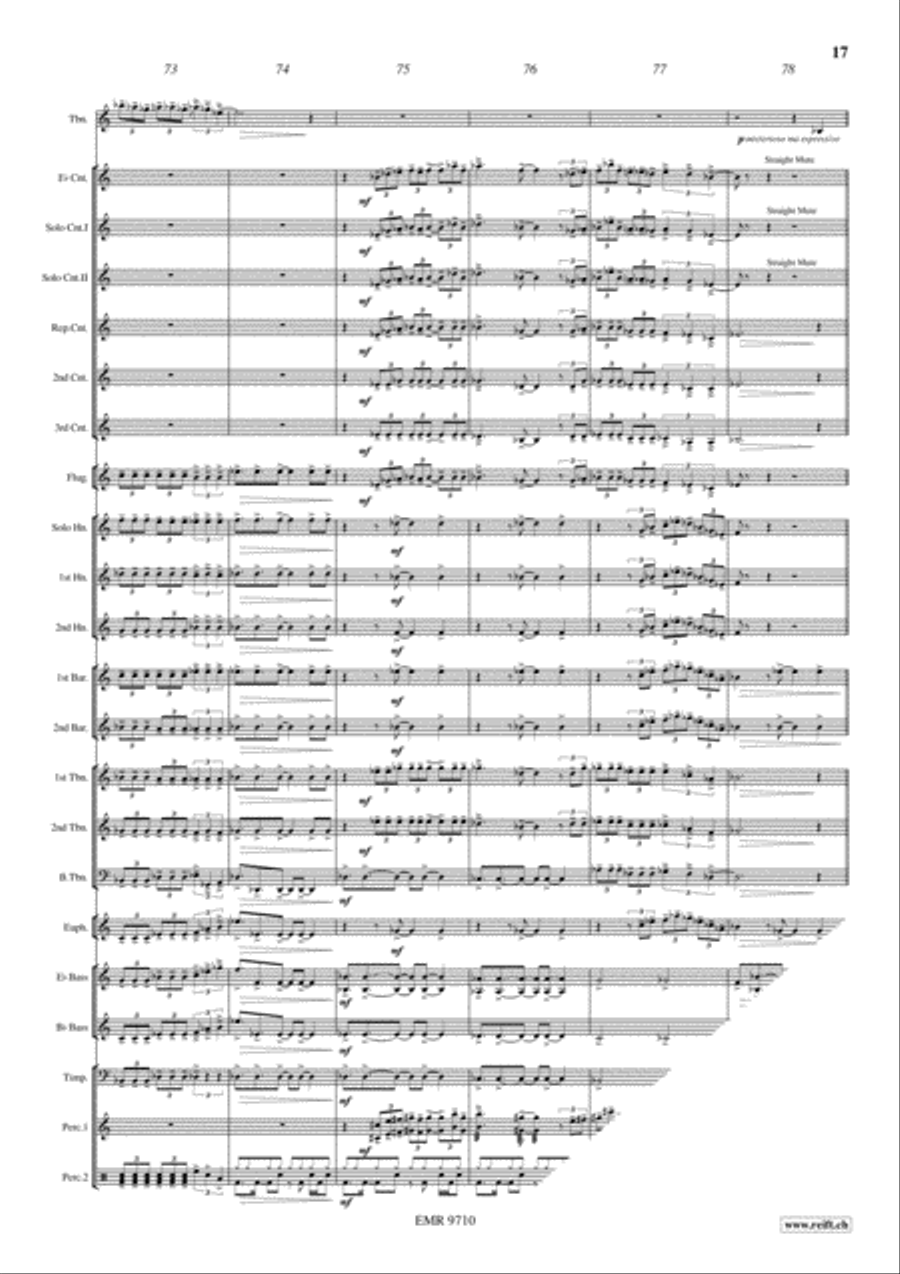 Concertino in Blue Brass Band scores gallery preview page 17