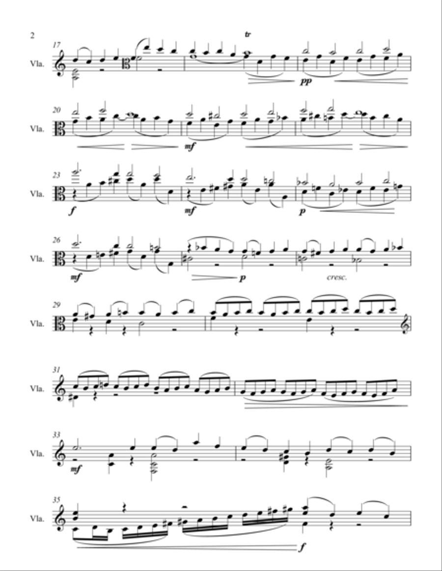 Prelude #1 Viola Solo scores gallery preview page 2