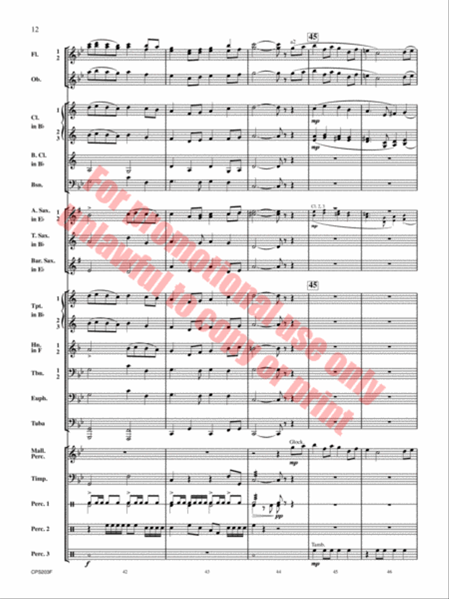 Red Hills Saga Concert Band scores gallery preview page 13