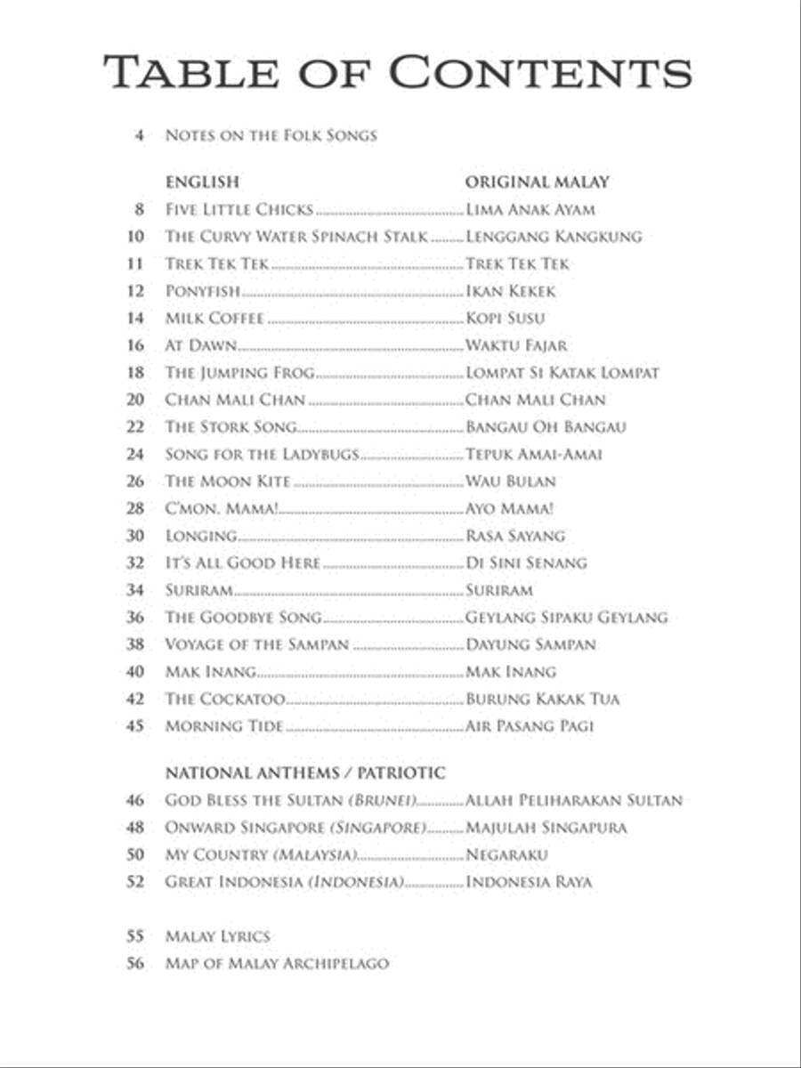 Malay Folk Songs Collection Piano Method scores gallery preview page 2
