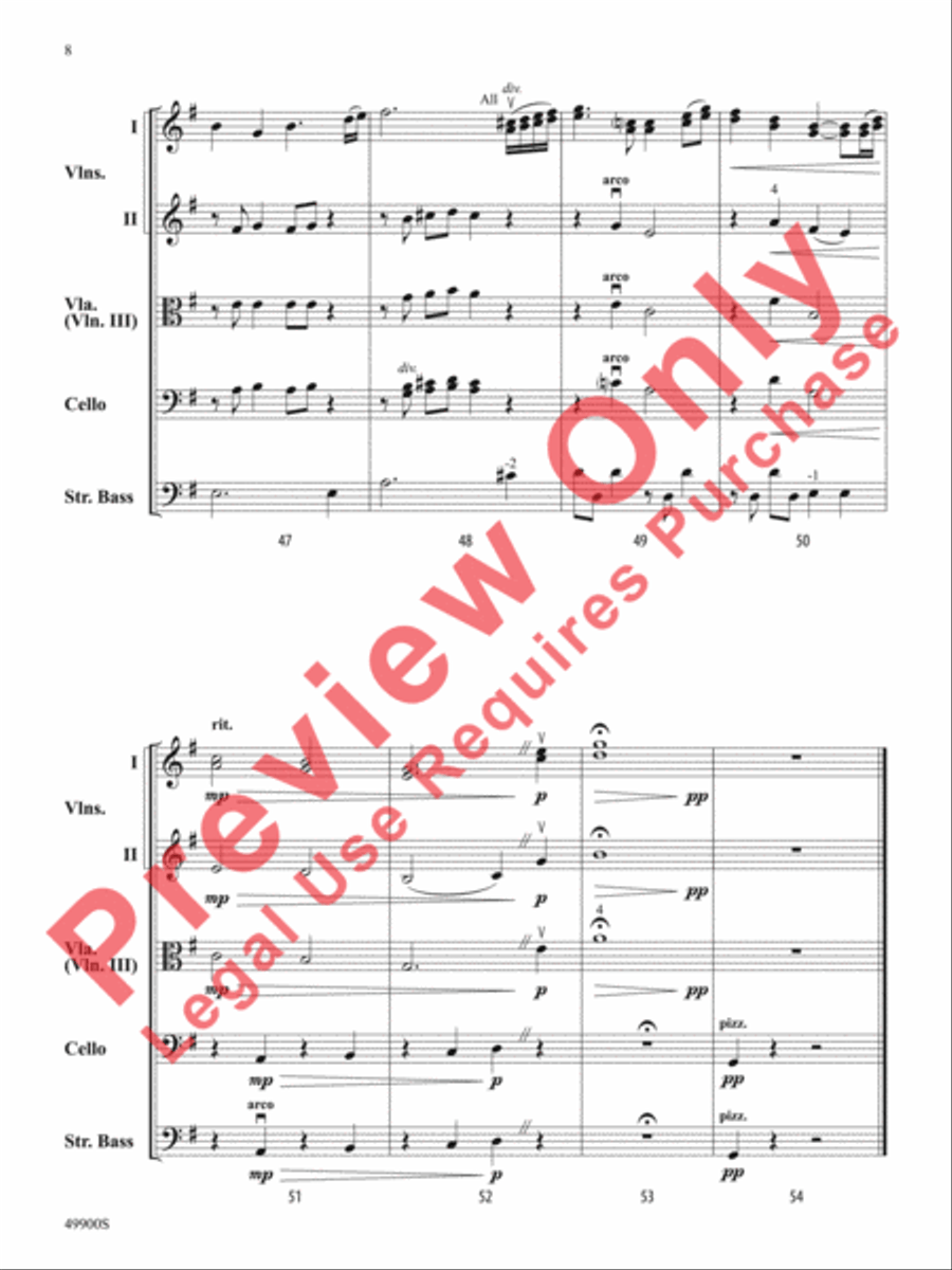 To the Moon and Back String Orchestra scores gallery preview page 9