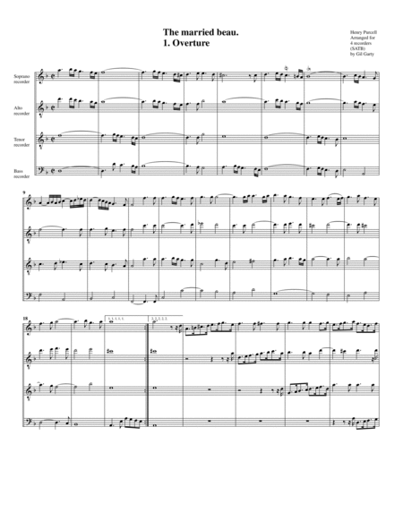 The married beau (Arrangement for 4 recorders (SATB))