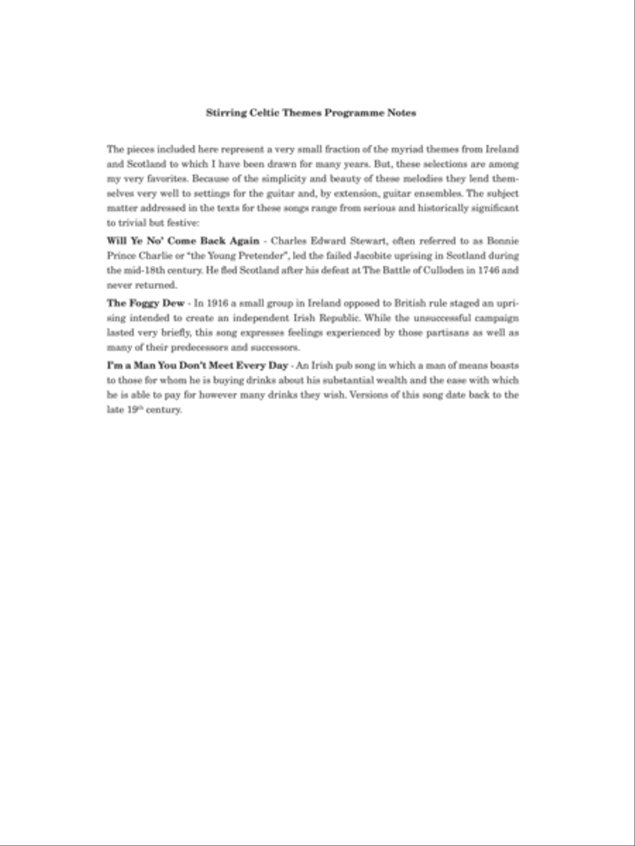 Stirring Celtic Themes Stirring Celtic Themes Guitar Ensemble scores gallery preview page 3