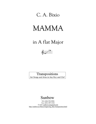 C. A. Bixio: MAMMA (transposed to A flat Major)