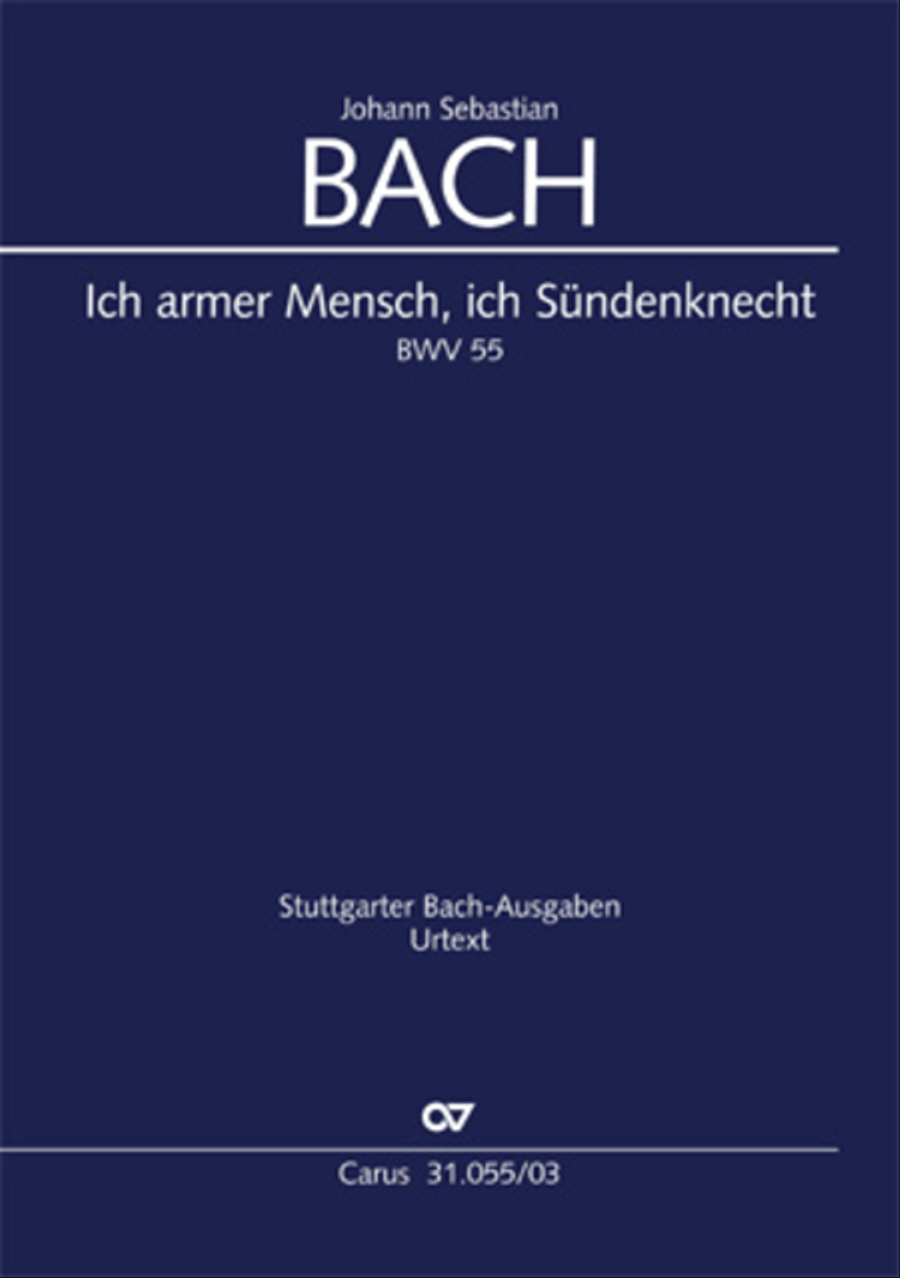 A feeble soul, a slave of sin (Ich armer Mensch, ich Sundenknecht) 4-Part scores gallery preview page 1