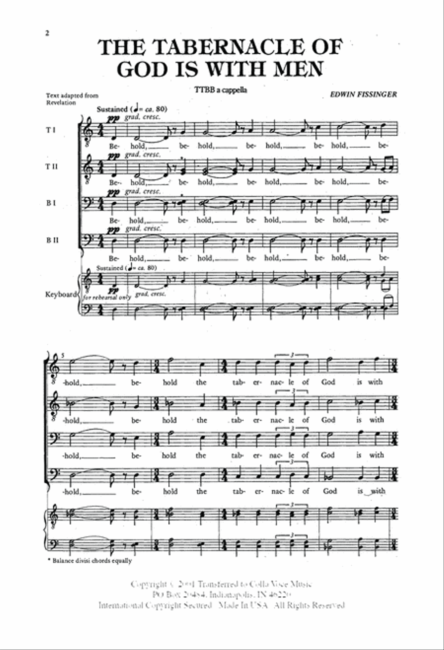 The Tabernacle Of God Is With Men TTBB scores gallery preview page 2