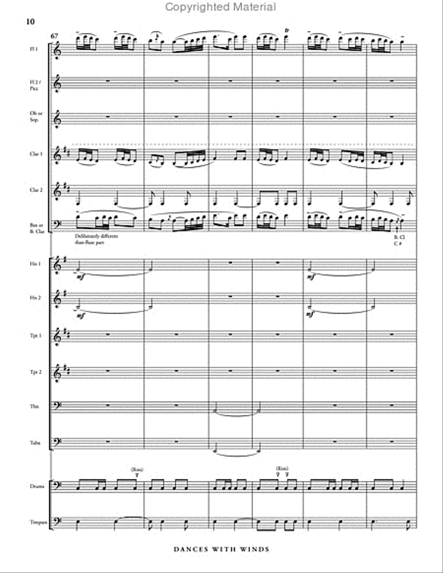 Dances with Winds Dances with Winds Concert Band scores gallery preview page 11