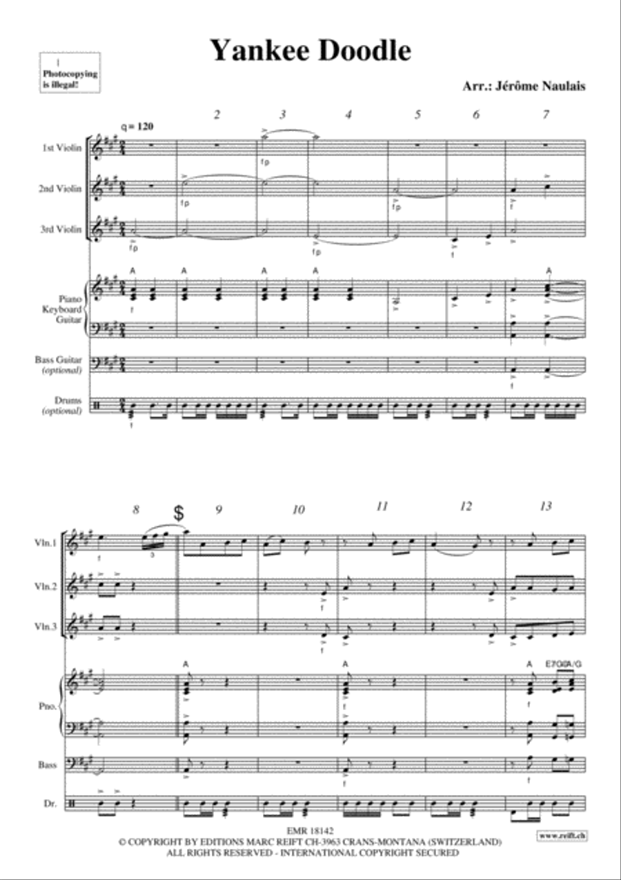 Yankee Doodle Violin scores gallery preview page 3