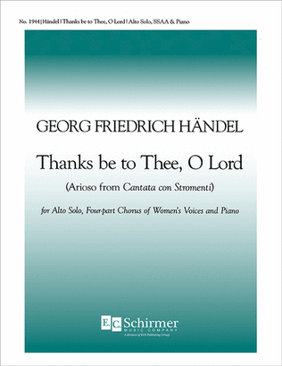 Book cover for Thanks Be To Thee, O Lord
