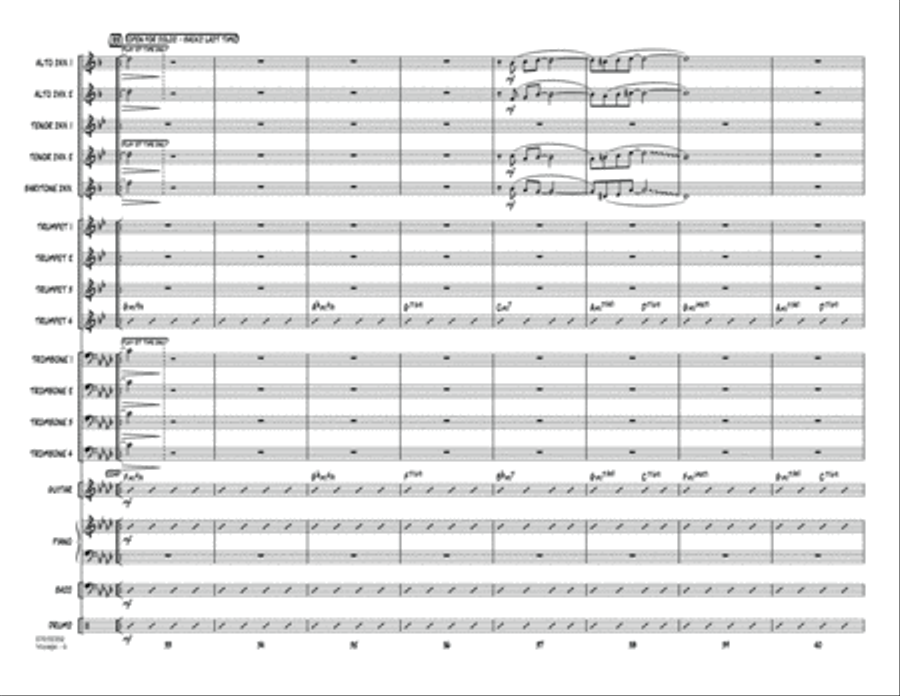 Voyage - Conductor Score (Full Score) Jazz Ensemble scores gallery preview page 6