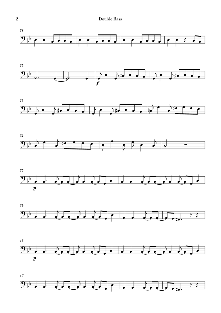 Bad Guy Double Bass scores gallery preview page 2