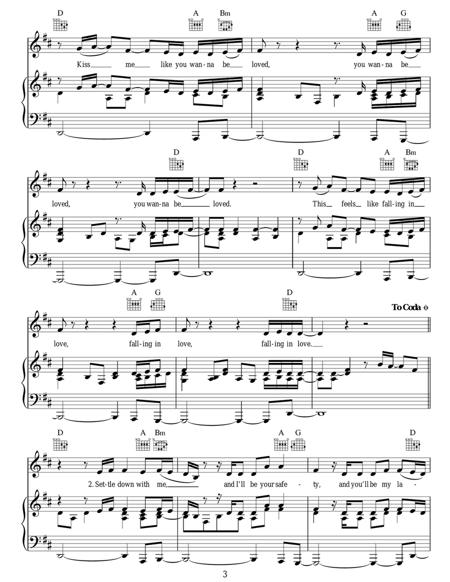 Kiss Me Kiss Me Acoustic Guitar scores gallery preview page 3