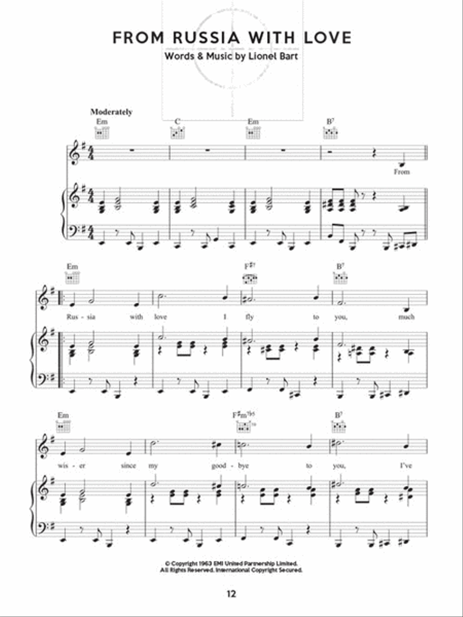 James Bond – The Ultimate Music Collection Piano, Vocal, Guitar scores gallery preview page 5
