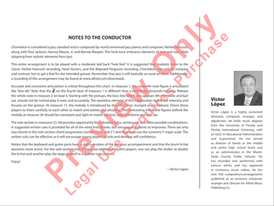 Chameleon Jazz Ensemble scores gallery preview page 3