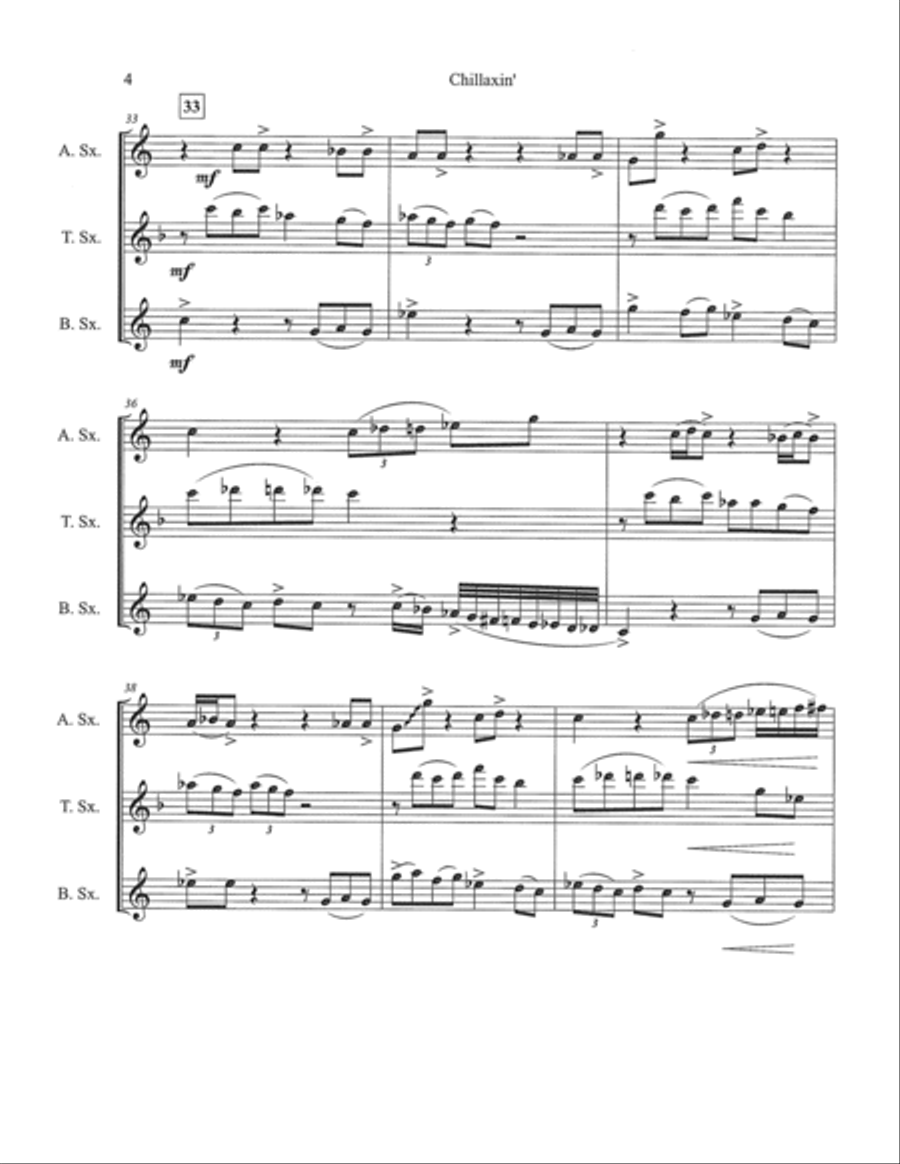 Chillaxin' Woodwind Trio scores gallery preview page 4